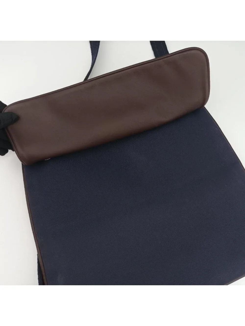 Hermes Mrs Hippie Black Toile Officier Veau Shoulder Bag